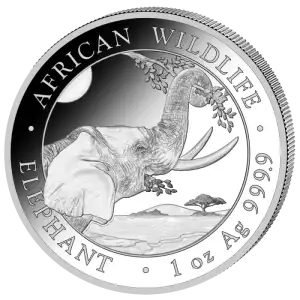 2023 1oz Somalia Elephant .9999 Silver BU Coin