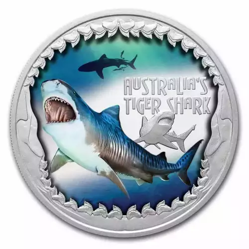 2023 1oz Tuvalu Australia's Tiger Shark .999 Silver Coin (5)