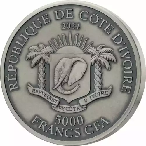 2023 2 x 5oz Ivory Coast Dragon Signature Edition .999 Silver Coin Set