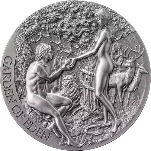 2023 2oz Cameroon Bible Stories Garden of Eden .999 Silver Coin (3)