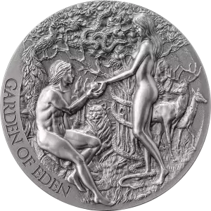 2023 2oz Cameroon Bible Stories Garden of Eden .999 Silver Coin (3)