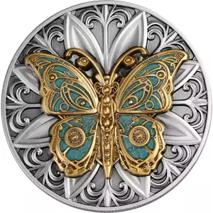 2023 2oz Niue Punk Art Butterfly .999 Silver
