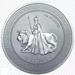 2023 2oz Royal Mint silver coin 5 £ Pound Tristan da Cunha Queen Elizabeth and the Lion (2)