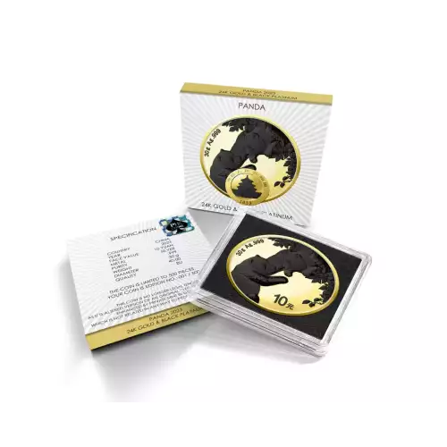 2023 30g Chinese Silver 24k Yellow Gold with Black Plat Panda (3)