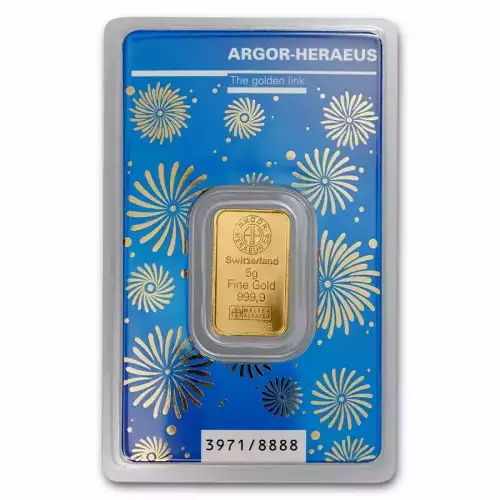 2023 5g Argor-Heraeus Year of the Rabbit Minted .9999 Gold Bar in Assay