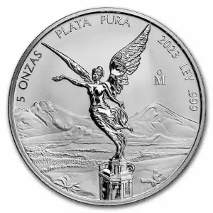 2023 5oz Mexico Libertad Reverse Proof .999 Silver Coin