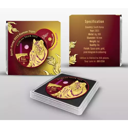 2023 Korea Tiger HoloFlare Edition 1 oz Silver Coin (2)