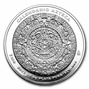 2023 Mexico 1 kilo Silver Aztec Calendar (2)