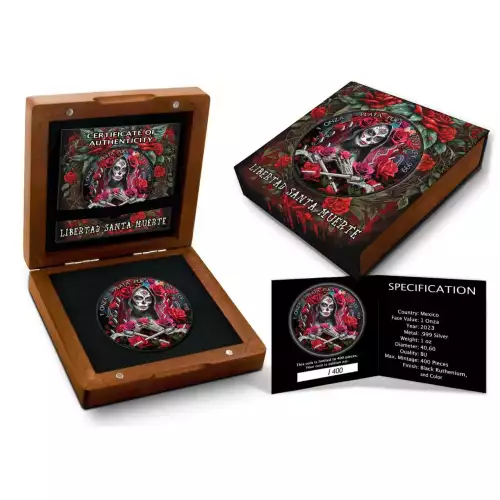 2023 Mexico Libertad Santa Muerte Edition 1 oz Silver Coin (2)