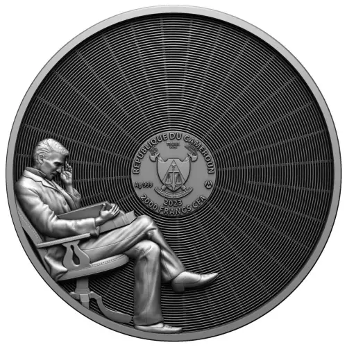 2023 Nikola Tesla 2 oz Silver Coin with working Light Bulb and Plasma Ball (4)