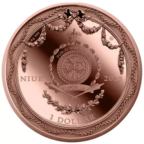 2023 Niue Faberge Pocket Watch 1 oz Silver Coin (2)