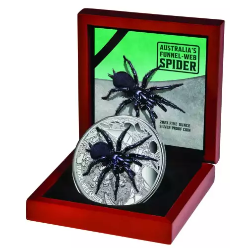 2023 Niue Funnel Web Spider 5 oz Silver Coin