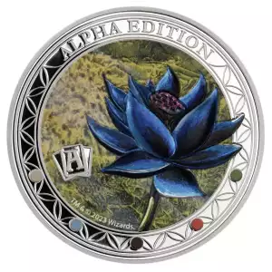 2023 Samoa Magic the Gathering Black Lotus Alpha Edition 2 oz Silver Coin (3)