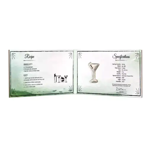 2023 Samoa Martini Cocktail Shaped 10g Silver Coin (4)