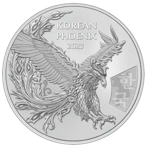 2023 South Korea 1 oz .9999 Silver Phoenix BU Medal (2)