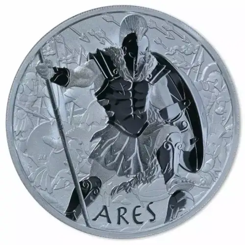 2023 Tuvalu 1 oz Silver Gods of Olympus Ares BU Coin - Bullion