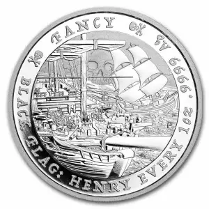 2023 Tuvalu 1 oz Silver Black Flag: The Fancy BU (2)