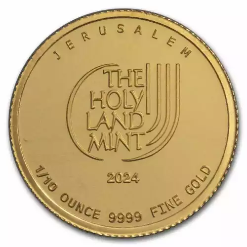 2024 1/10 oz Holy Land Mint Dove of Peace .9999 Gold BU Round (2)