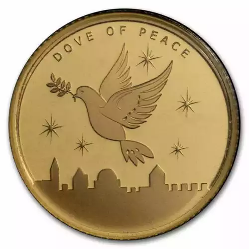 2024 1/10 oz Holy Land Mint Dove of Peace .9999 Gold BU Round (3)