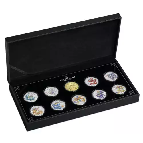 2024 1/2oz Australian Lunar Series III Year of the Dragon Ten-Coin Set (5)