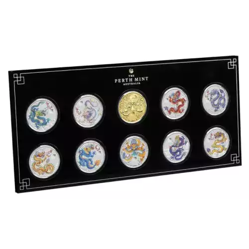 2024 1/2oz Australian Lunar Series III Year of the Dragon Ten-Coin Set (4)