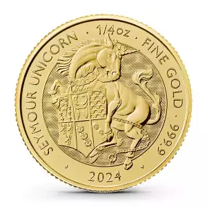 2024 1/4 oz  Tudor Beasts Series - The Seymour Unicorn .9999 Silver BU Coin [DUPLICATE for #546306]