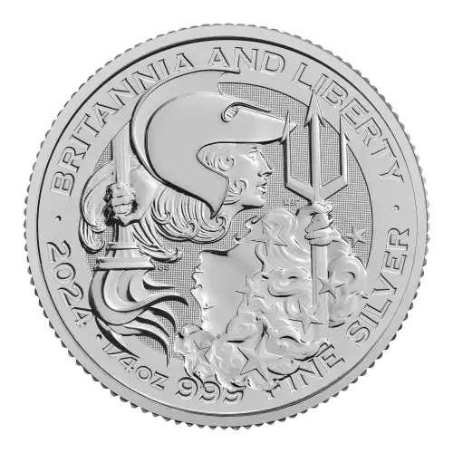 2024 Britannia & Liberty 1/4 oz Silver Coin | Bullion Brother