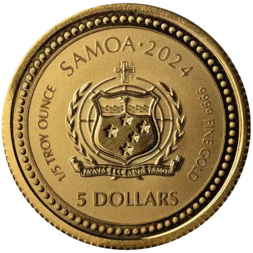 2024 1/5oz Scottsdale Mint Samoa Jesus Collection The Creator .9999 Gold BU Coin  (2)