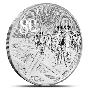 2024 1 oz Alderney D-Day 80th Anniversary .999 Silver BU Coin