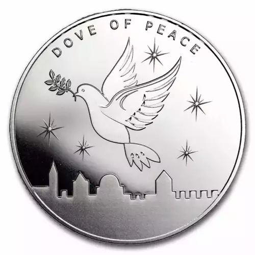 2024 1 oz Holy Land Mint Dove of Peace .999 Silver BU Round (4)