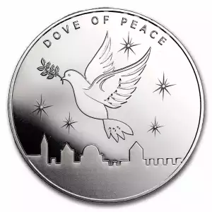 2024 1 oz Holy Land Mint Dove of Peace .999 Silver BU Round (4)