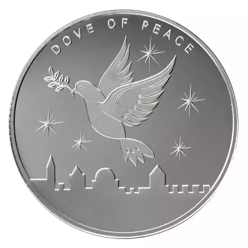 2024 1 oz Holy Land Mint Dove of Peace .999 Silver BU Round (2)