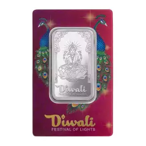 2024 1 oz Pamp Suisse Diwali - Lakshmi and Peacocks .999 Silver Bar (4)
