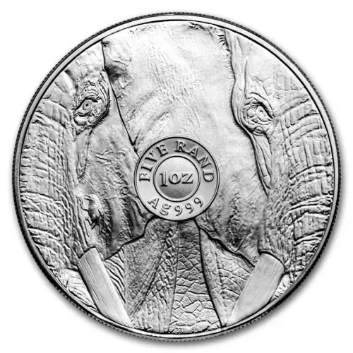 2024 1 oz South Africa Big Five Series III Elephant .999 Silver Coin BU (In Card) (5)