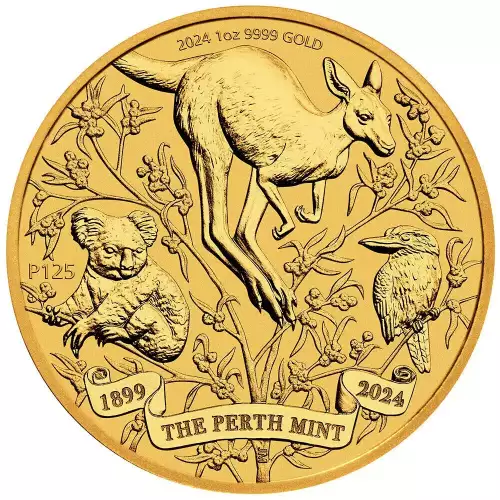 2024 1 oz The Perth Mint 125th Anniversary .999 Gold Coin