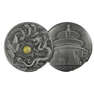 2024 1oz 35th Anniversary of the Dragon and Phoenix - Pearl of Wisdom Window Antiqued .999 Silver Medal (4)