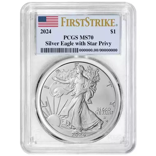 2024 1oz American Silver Eagle Star Privy NGC MS70 First Strike [DUPLICATE for #549160] (2)