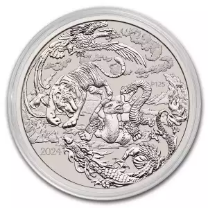 2024 1oz Australia Chinese Myths and Legends - Four Guardians .9999 Silver BU Coin (3)