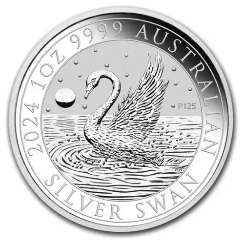 2024 1oz Australia Perth Mint Swan .9999 Silver BU Coin