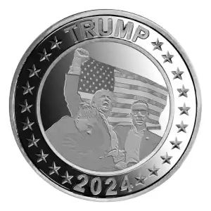 2024 1oz Donald Trump - The Assassination Attempt .999 Sliver BU Round