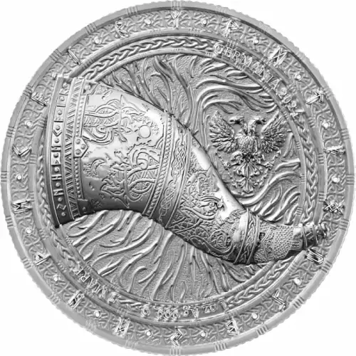 2024 1oz Germania Mint Artefacts Series: Gjallarhorn .9999 Silver BU Round (2)