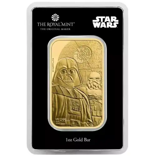 2024 1oz Great Britain Royal Mint Star Wars: Dark Side BU .9999 Gold Bar