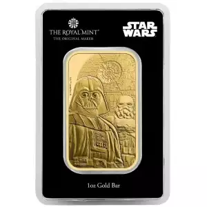 2024 1oz Great Britain Royal Mint Star Wars: Dark Side BU .9999 Gold Bar