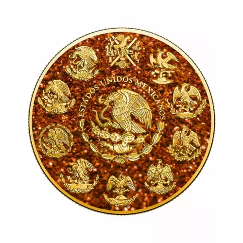 2024 1oz Mexico Libertad Precious Gemstones Imperial Orange Topaz Edition .999 Silver Coin (4)