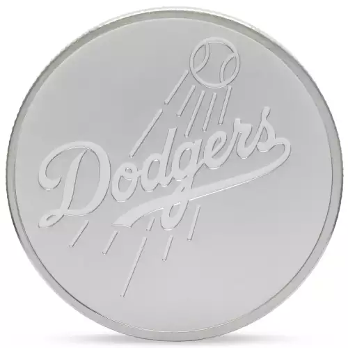 2024 1oz New Zealand Mint Officially Licensed Major League Baseball (MLB) Los Angeles Dodgers .999 Silver Round