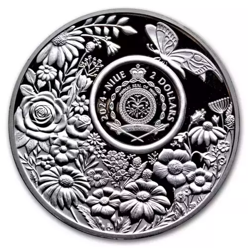 2024 1oz Niue Butterfly Real Czech Crystal .999 Silver Proof Coins  (5)