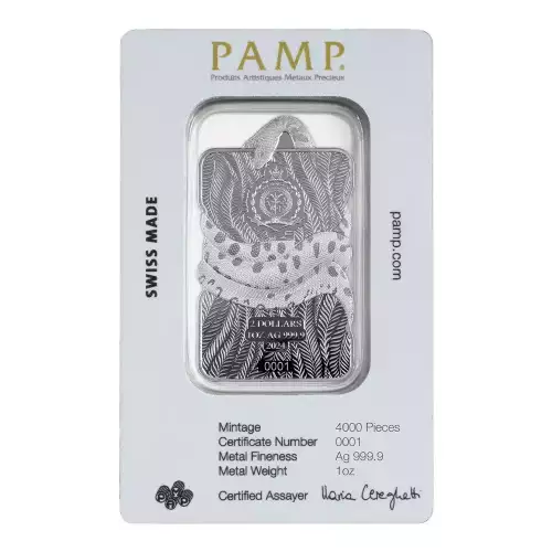 2024 1oz Niue PAMP Nature’s Grip - Green Anaconda .9999 Silver Shaped Coin Bar (2)