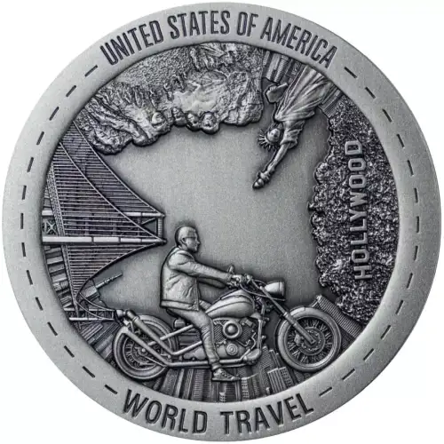 2024 1oz Niue World Travel United States .999 Silver Coin