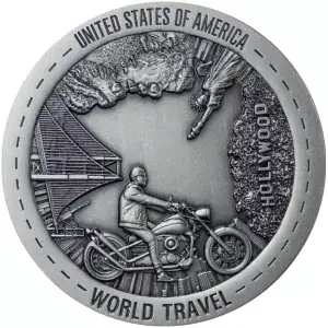 2024 1oz Niue World Travel United States .999 Silver Coin