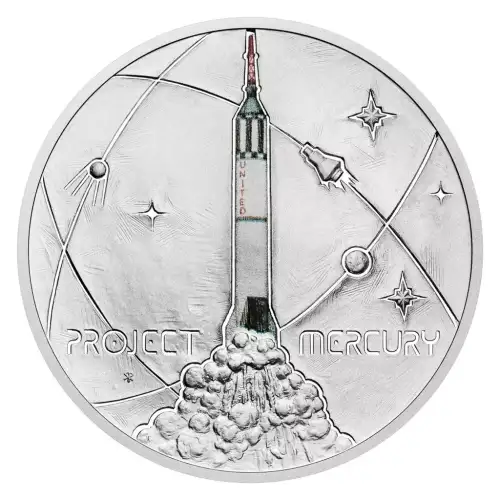 2024 1oz Project Mercury 1st American in Space .999 Silver Coin